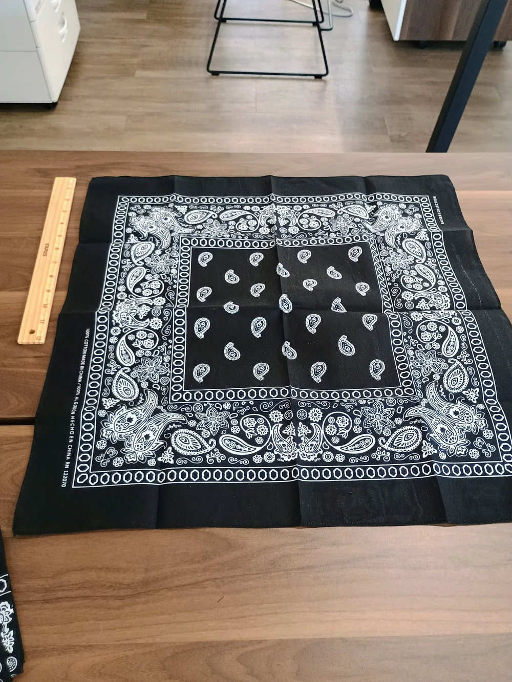 Men's Paisley Bandanas  - Black and Gray- Set Of 4